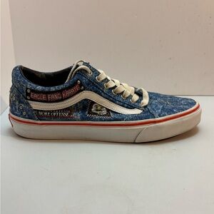 Vans Old Skool Cobra Kai Eagle Fang sneakers shoes Men's 9 / Women 10.5 Blue